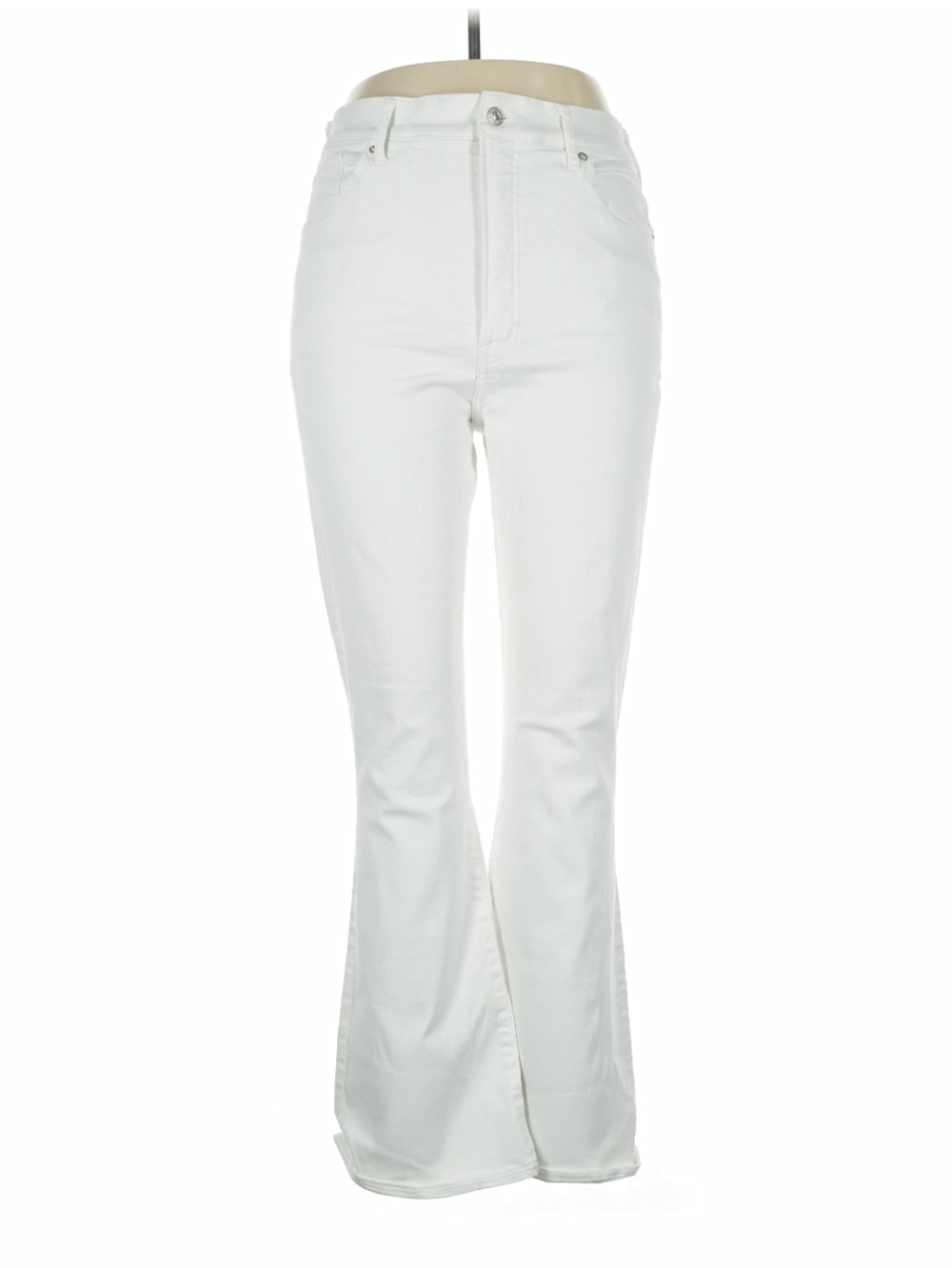 Express Super High Rise Bootcut White Jeans Size 14R Stretch